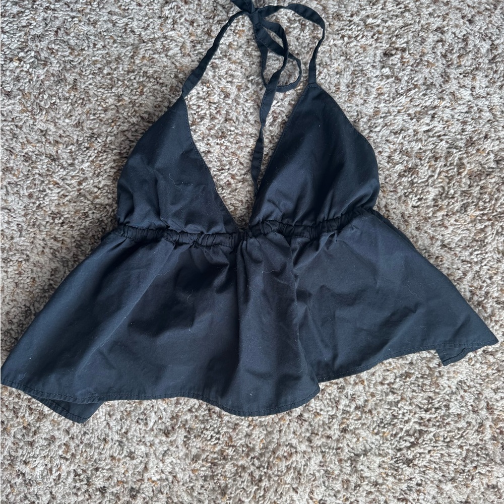 H&M Black Halter Tank Top